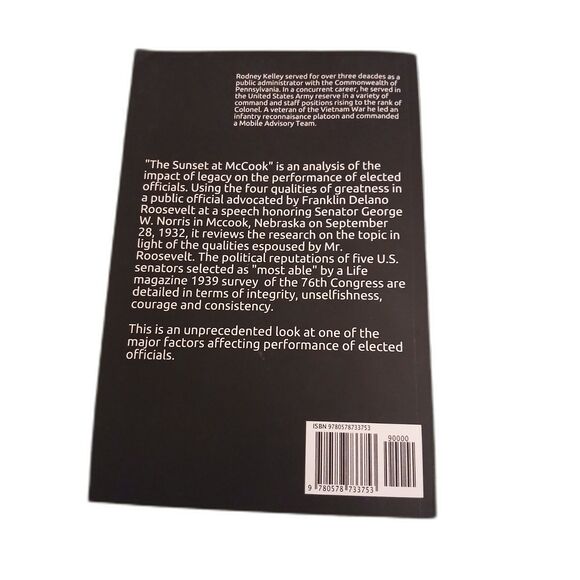 The Sunset at McCook Rodney Kelley paperback 2020 signed author - Picture 3 of 3